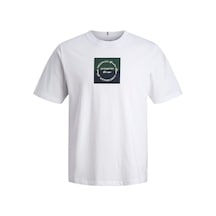 Jack & Jones Erkek T Shirt 12290856 Beyaz Beyaz