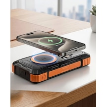 Güneş Enerjili Powerbank 20000 Mah Kablosuz Ve Hızlı Şarj Destekli Taşınabilir Şarj Cihazı Siyah