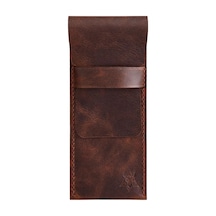 Oh Deer Leather Hakiki Deri Kalemlik 4 Kalem Kapasiteli Tasarım- Kahverengi Çok Renkli