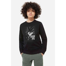Tshirthane Anime Dragon Ball Baskılı Unisex Çocuk Siyah Sweatshirt (534633747) Siyah