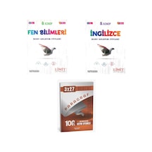 2027 Limit 8. Sınıf Föyleri Fen Bilimleri + İngilizce Konu + Anla Kazan Paragraf Deneme 3'lü Set