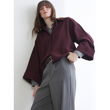 Lcw Vision Mürdüm Oversize Kadın Gömlek
