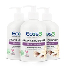 Ecos3 Organik Beyaz Manolya Sıvı Sabun 500 ML x 3