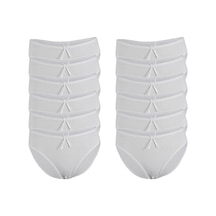 Özten Kadın 12'li Paket Bambu Bikini Külot Beyaz
