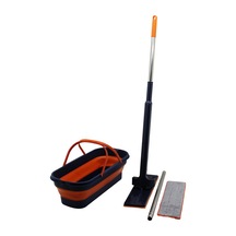 Go İthalat Kendinden Sıkmalı Katlanır - Tekerli Kovalı Mop Seti Yedek Bezli360 Başlık 11.5x41cm- Sa Çok Renkli