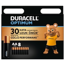 Duracell Optimum LR6/MN1500 AA Alkalin Kalem Piller 1.5 V 8'li