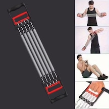 Göğüs Genişletme Ve Kuvvet Egzersiz Aleti 5 Yaylı 5 Kademeli Ayarlanabilir Fitness Ve Kuvve Kırmızı