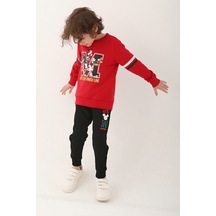 Mickey Mouse D4820-3 Çocuk  Kırmızı Eşofman Takımı