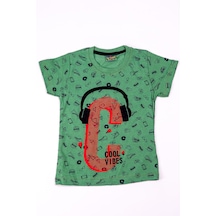 Erkek Çocuk Tshirt Baskılı A29 Yeşil
