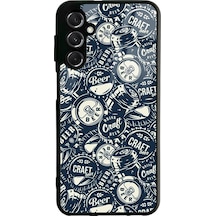 Samsung Uyumlu M34 Drink Tasarımlı Glossy Telefon Kılıfı Siyah