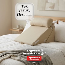 Ergonomik Destek Yastığı Baş, Sırt, Bel Ve Bacak Desteği Bej