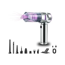 9 Farklı Uçlu Kablosuz Şarjlı Araç İçi Süpürge Wireless Destekli, Güçlü Emiş, Taşınabilir Pratik Araç Temizleyici Bx40