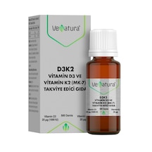 Venatura Vitamin D3 K2 Menakuinon 7 Takviye Edici Gıda 20 ML