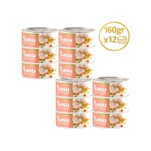 Sasu Basmati Pirinçli Ton Salata İri Parça 12 x 160 G
