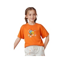 Fyk Kids Kız Çocuk Honey Baskili Ti Şört Turuncu