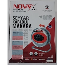Novax 4lü Grup Makaralı Uzatma Kablo 3x2.5 20mt