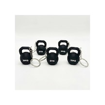 3d Baskı Minyatür Kettlebell Dambıl Anahtarlık - Spor Tutkunlarına Özel Fitness Hediyesi Siyah