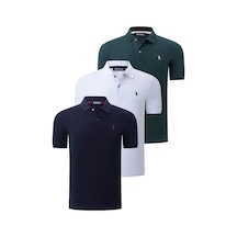 Üçlü Set T8561 Dewberry Erkek T-shırt-lacivert-beyaz-haki
