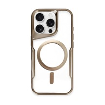 İphone 16 Pro Kılıf Boyi Magsafe Silikon Kapak - Kahverengi