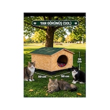 Kedi Evi Kedi Yuvası Kedi Barınağı 3 Kedilik Isı Ve Su Yalıtımlı