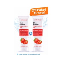 2'li Fırsat Paketi Çilek Aromalı Su Bazlı 200 Ml Yenilebilir Kayganlaştırıcı Jel Seti