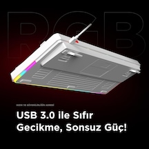 Loyal Usb Hot Swap Rgb Red Switch Mekanik Gaming Oyuncu Klavye Beyaz/gri
