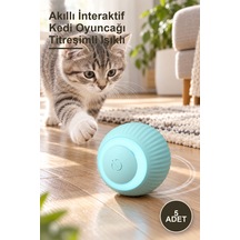 5 Adet Akıllı İnteraktif Kedi Oyuncağı Titreşimli Işıklı