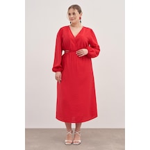 Myline Cut-out Elbise-1813 Kırmızı