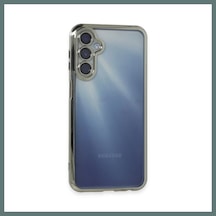 Bezos Samsung Galaxy A55 5g Uyumlu Kılıf Lensli Silikon - Gümüş Ventra