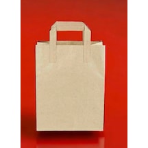 Kraft Kağıt Saplı Karton Çanta 28x16x28 -25 Adet