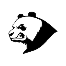 Sinirli Panda Oto Sticker Siyah 25 X 22 Cm Aracınıza Yeni Bir Tarz Katın