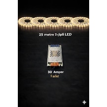 3 Çipli 25 Metre Led + 30 Amper Trafo Günışığı