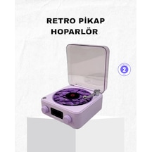 Retro Pikap Hoparlör Bluetooth Aux Usb Type-c Projektörlü 360 Sesli Taşınabilir - Lisinya