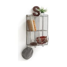 Wessdizayn 3 Kancalı Metal Duvar Asklığı 4 Gözlü Duvar Rafı Wd-210 Siyah