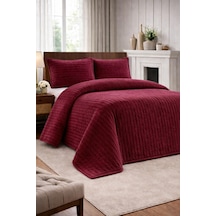 Muk's Modern Line Premium 3 Parça Battaniye Seti Özel Çantalı 220x240 Cm Yastık Kılıfı 50x70 Cm 2 Adet Kırmızı