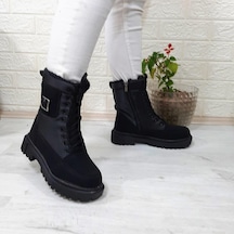 Twingo 900 Siyah Renk İçi Kürklü Fermuarlı Bayan Bot 001