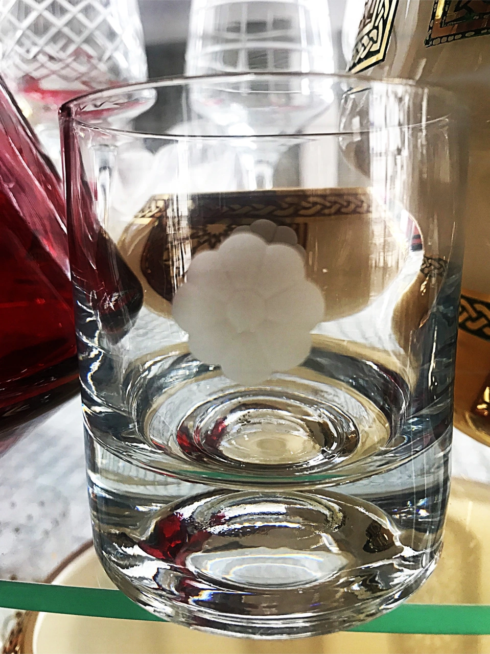 Viski Bardağı Sade Az Dekorlu Soğuk Kesme Şefaf