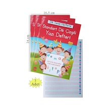 Güzel Yazı Defteri Orta Boy Dik Çizgili 16.5 x 24 CM 24 Yaprak 3 Adet