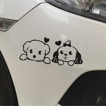 Köpek Tasarım Su Geçirmez Çıkarılabilir Oto Sticker 29 17 Cm3836