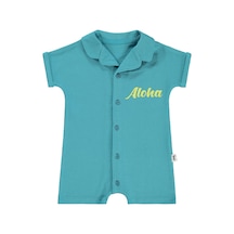 Civil Baby Aloha Baskılı 6-18 Ay Tulum - Yeşil Petrol