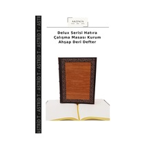 Delux Serisi Hatıra Çalışma Masası Kurum Ahşap Deri Defter Çok Renkli