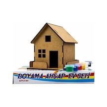 Ahşap Boyama Ev Seti Çitli Ev Ölçüye Dikat
