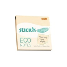Stıckn Eco 76X76 Yapışkanlı Not Kağıdı Pastel Pastel Sarı