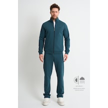 Shooter Sportswear Shooter Premium Rahat Kalıp Mevsimlik Yumuşak Dokulu Erkek Eşofman Takımı Petrol Mavisi