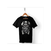 Skull Fear Hat Guns Snake Kovboy Kuru Kafa Baskılı Tişört Unisex T-shirt 001