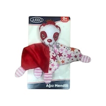 Jusso Toys Peluşlu Ağız Mendili - Kırmızı Panda Kırmızı