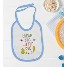 Bk Kids Big Little One Tasarımlı Mavi Bebek Mama Önlüğü Mavi