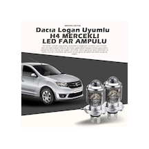 Dacia Logan Araca Özel Far Seti Mercek Led Xenon Uzun Kısa Çift Renkli