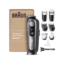 Braun Sakal Düzeltici Serisi 9, Erkek Elektrikli Sakal Düzeltici Ve 11 Berber Aleti, Ultra Keskin Problade Bıçak, 180 Dakika Pil Ömrü, Kablosuz Sakal Tıraş Makinesi, 40 Boy, Su Geçirmez, Bt9440, Krom