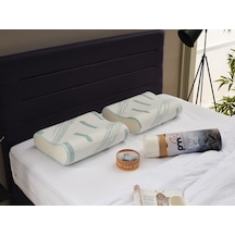 Ortopedik Yastık Meditation Servikal Destek Yastığı Anti Stres Çift Boyun Destekli Visko Yastık 1 Adet Çok Renkli